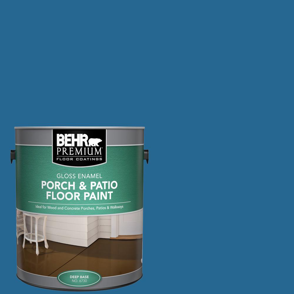 1 gal. #OSHA-1 OSHA SAFETY BLUE Gloss Enamel Interior/Exterior Porch and Patio Floor Paint