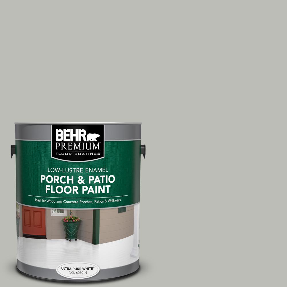 1 gal. #PPU24-17 Hailstorm Gray Low-Lustre Enamel Interior/Exterior Porch and Patio Floor Paint