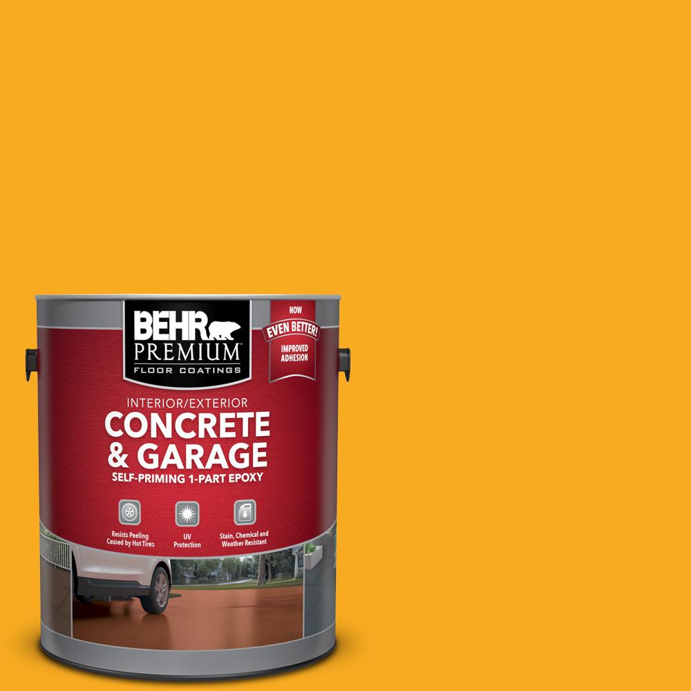 1 gal. #P270-7 Sunny Side Up Self-Priming 1-Part Epoxy Satin Interior/Exterior Concrete and Garage Floor Paint